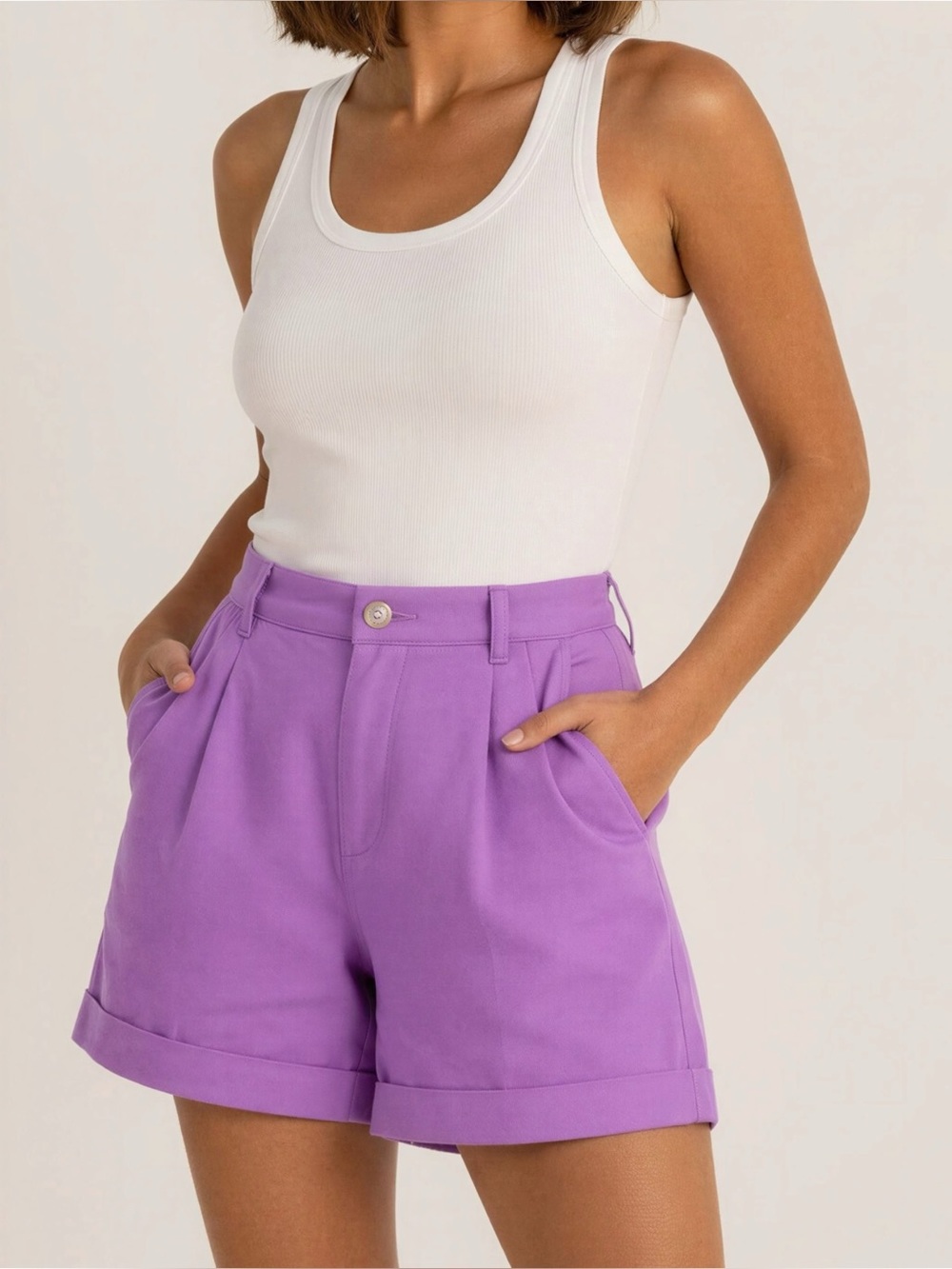 BIG BUD PRESS Trouser Shorts, Purple, 4XL